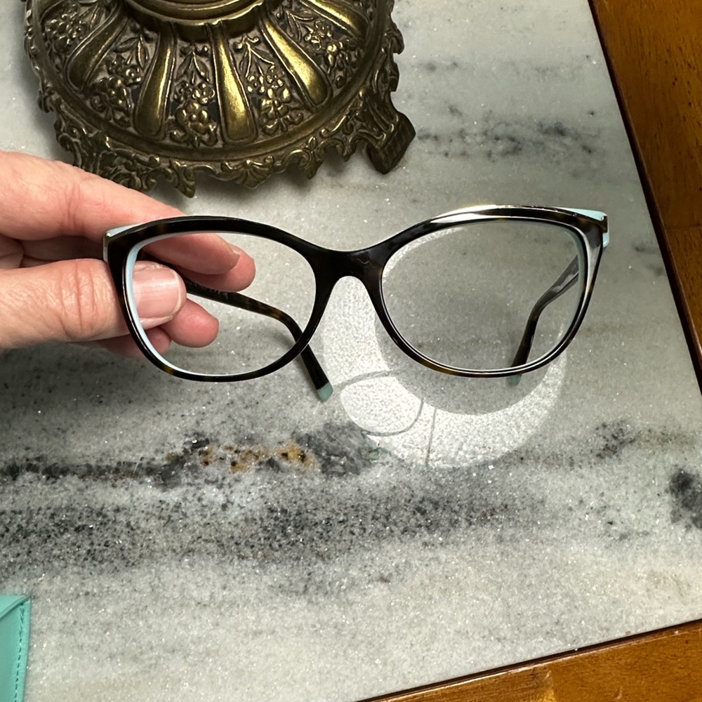 Tiffany & Co. Havana on Blue 54mm Glasses - Picture 7 of 10